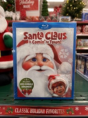 Santa Claus Is Comin’ To Town Blu-ray w/ Ornament Sealed